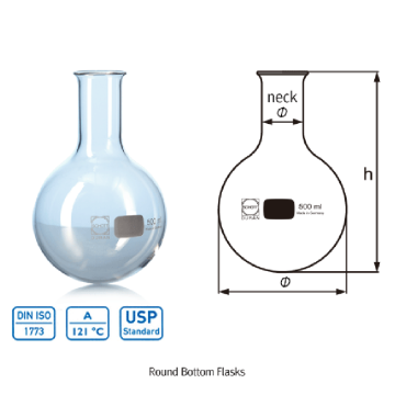 Bình cầu đáy tròn MR 500ml Duran